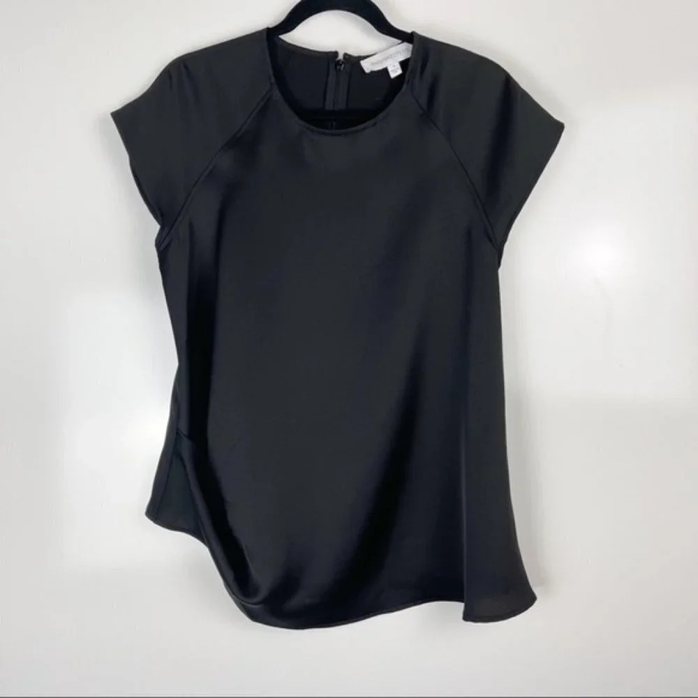 Finders Keepers Black Asymmetrical Blouse Sz S